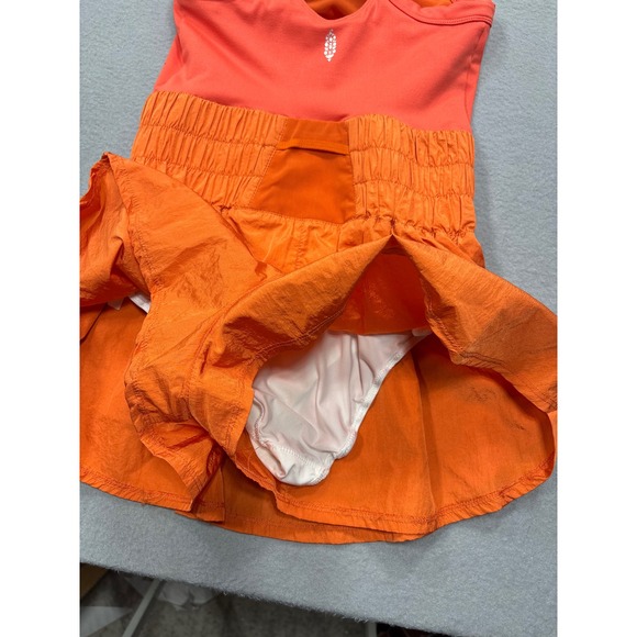 Free People Movement Way Home Skortsie S Orange Morning Burst Dress Athletic - Picture 13 of 16